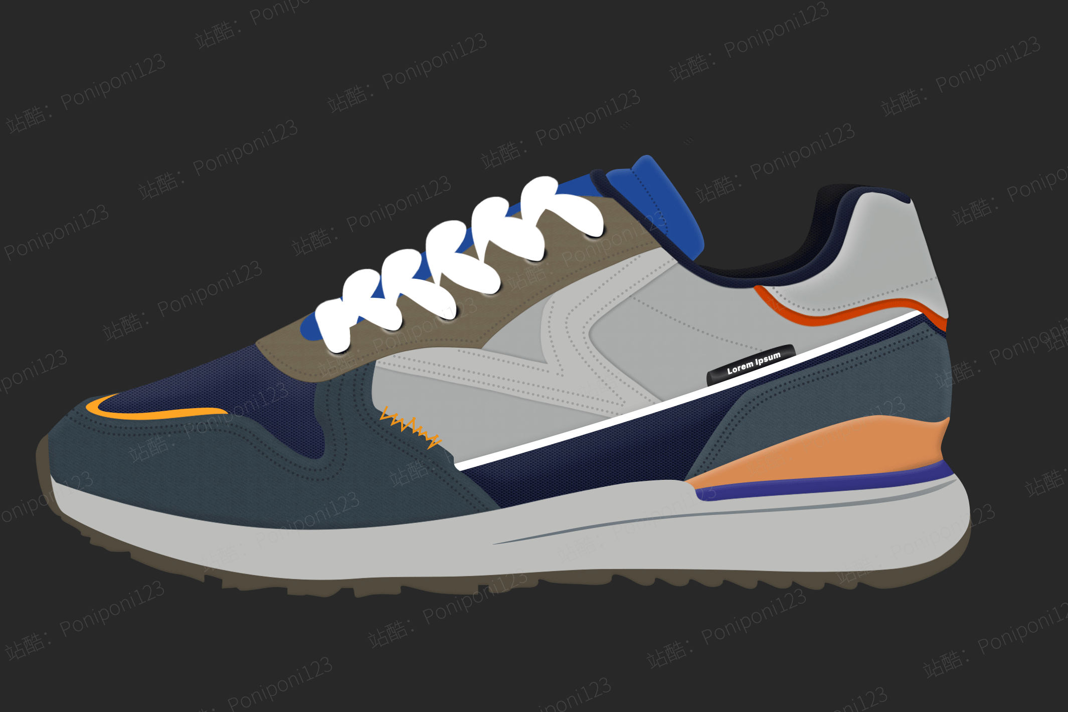 国际站-Sneaker Mockup-鼠绘（图ZMzM0MTk3MzY0） - 商业插画 - 站酷设计师Poniponi123原创素材 - 站酷ZCOOL