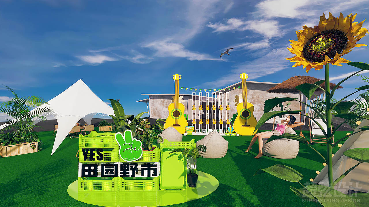 田园野市，帐篷露营集市（图ZMzM2ODM3ODcy） - 展陈设计 - 站酷设计师超弦设计原创素材 - 站酷ZCOOL