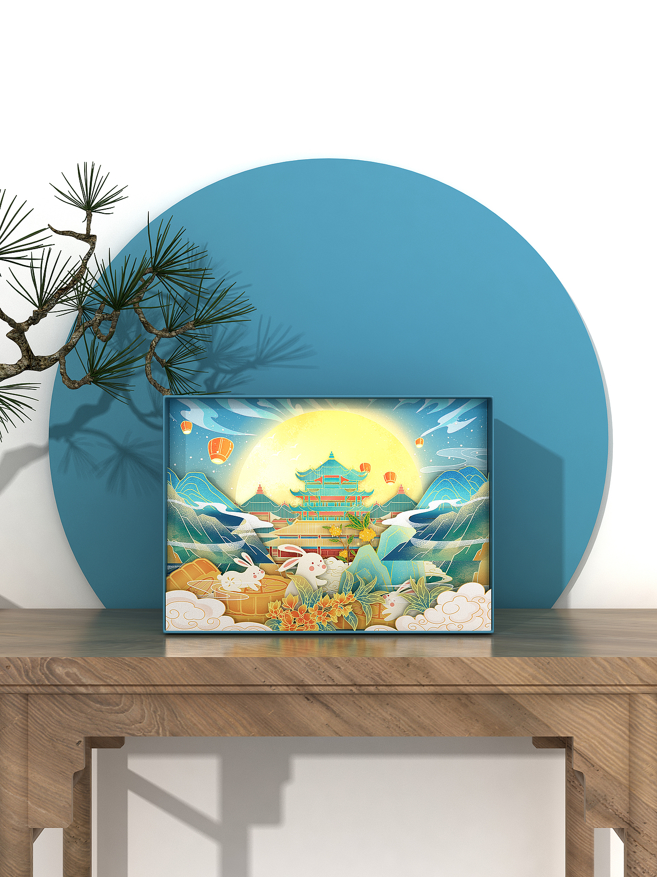 月饼盒包装创意月饼包装中秋节礼盒（图ZMzA3MTQzNTAw） - 包装 - 站酷设计师投以木瓜品牌设计原创素材 - 站酷ZCOOL