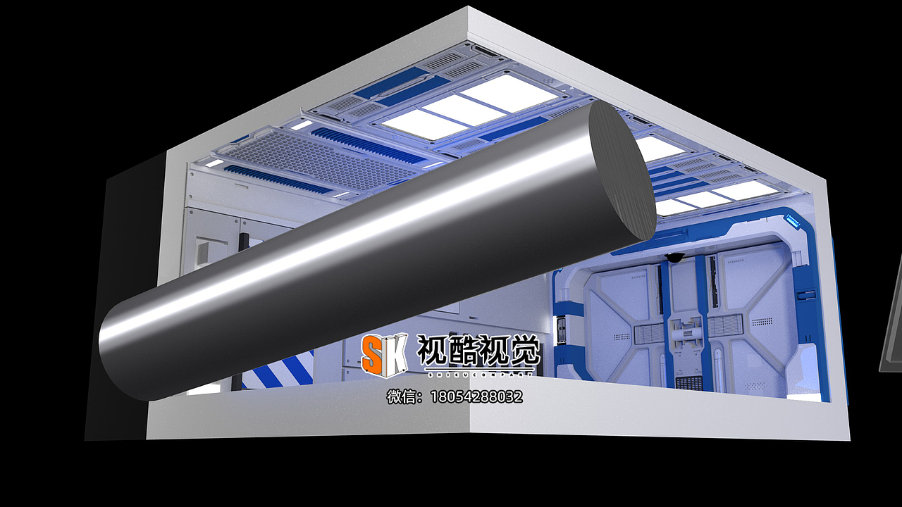 室内展厅裸眼3D视频制作科技感动画二折幕建模渲染（图ZMzQ1NjA3NjY4） - 动画/影视 - 站酷设计师视酷视觉sksj原创素材 - 站酷ZCOOL