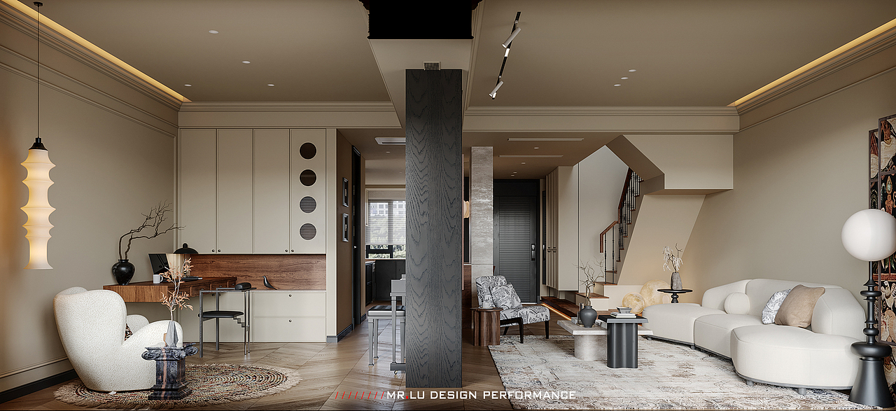 现代复古风格效果图表现（图ZMzYwMzgzNTgw） - 家装设计 - 站酷设计师呜叽唛叽原创素材 - 站酷ZCOOL