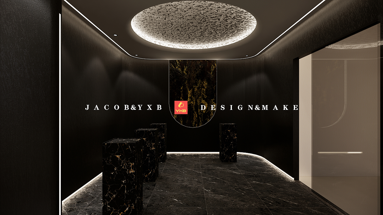 高级感暗黑色系办公室（图ZMzE0MDgwNTEy） - 展陈设计 - 站酷设计师JACOB雪饼原创素材 - 站酷ZCOOL