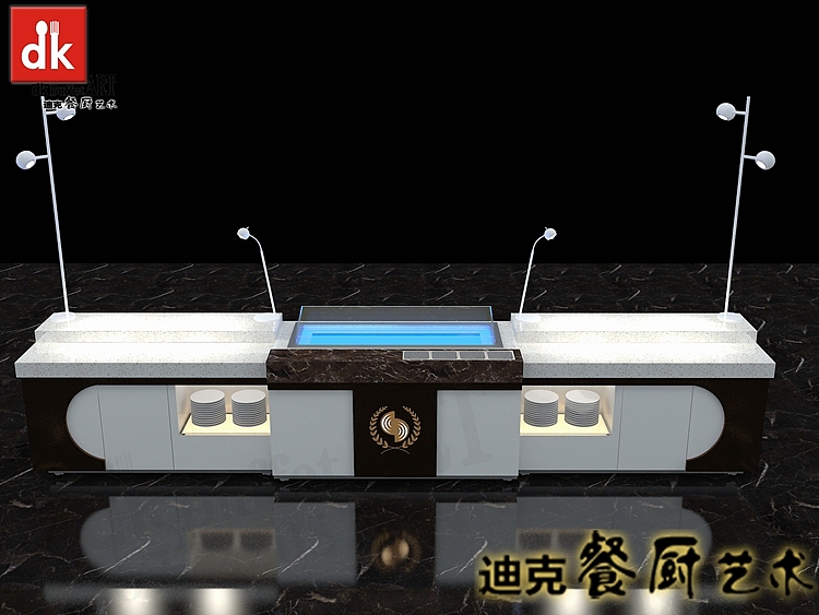 高职食堂自助餐台 防潮防火自助餐台 发光石保温台