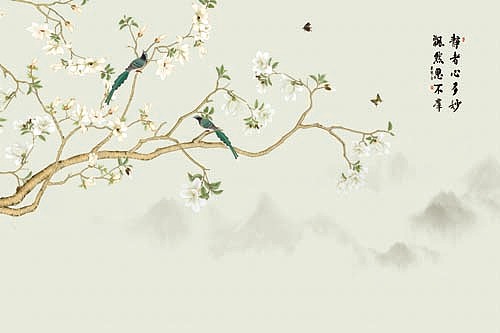 2023花鸟（图ZMzI4NzgwMDUy） - 商业插画 - 站酷设计师新中式纱画图库原创素材 - 站酷ZCOOL