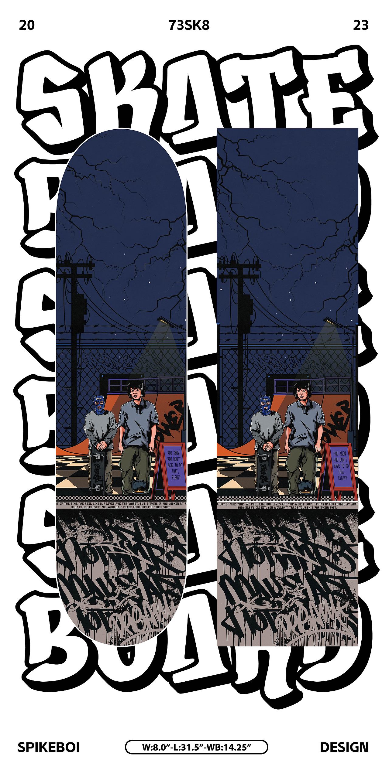 {SKATEBOARD插画}*2023