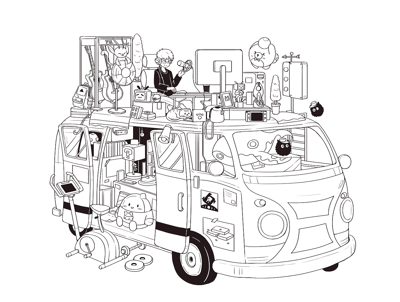 「 微观生活 」插画作品（六）（图ZMzExNDQzNjMy） - 创作习作 - 站酷设计师景熹原创素材 - 站酷ZCOOL