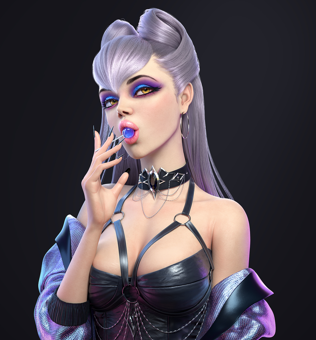 KDA Evelynn（图ZMzI1MDgyOTE2） - 人物/生物 - 站酷设计师vaolik原创素材 - 站酷ZCOOL
