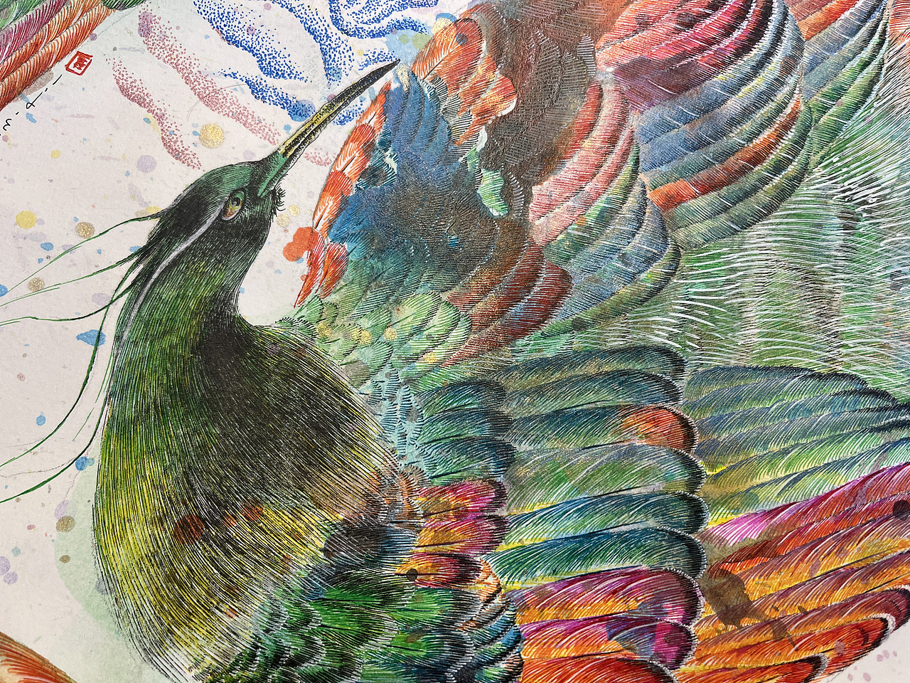 山海经异兽系列之三青鸟