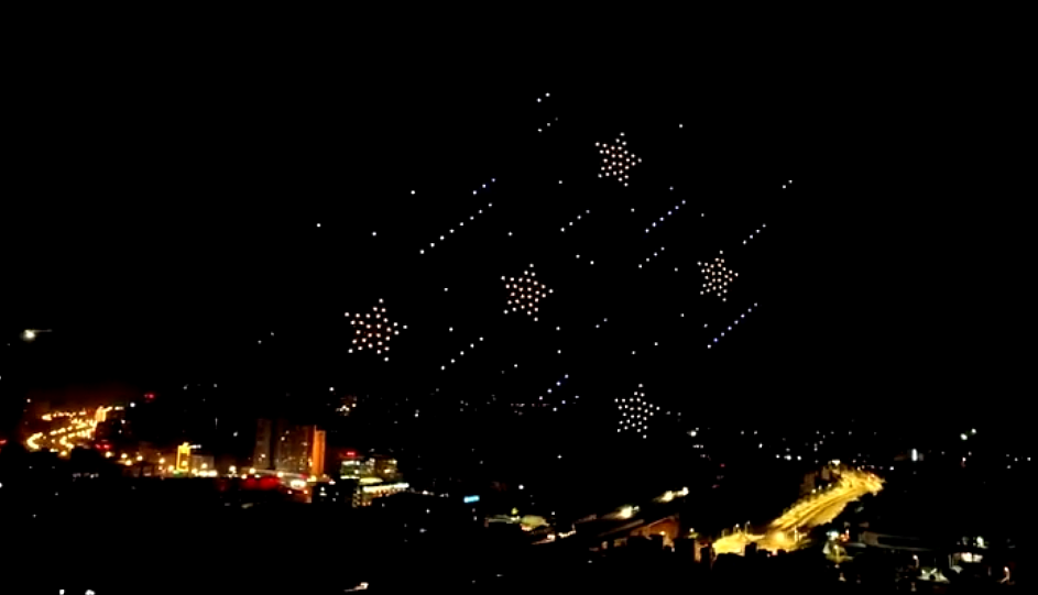 18岁的生日礼物无人机表演祝福灯光秀