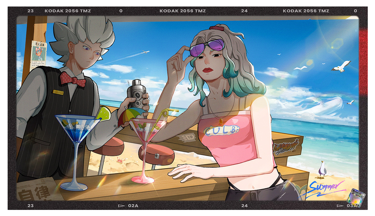 Summer limit（图ZMzAzNjc3OTY4） - 新锐潮流插画 - 站酷设计师LULI33原创素材 - 站酷ZCOOL