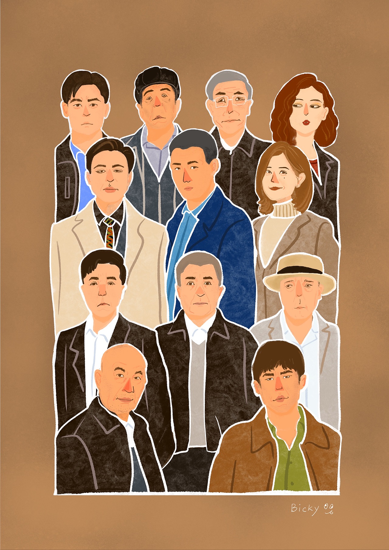 《狂飆》海報插畫二次創(chuàng)作（圖ZMzMwNzk5NTI4） - 創(chuàng)作習(xí)作 - 站酷設(shè)計師BICKY碧貝羅原創(chuàng)素材 - 站酷ZCOOL