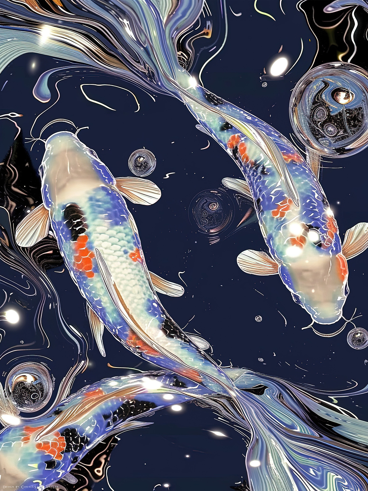 看到镭射锦鲤有好运 | 数字艺术