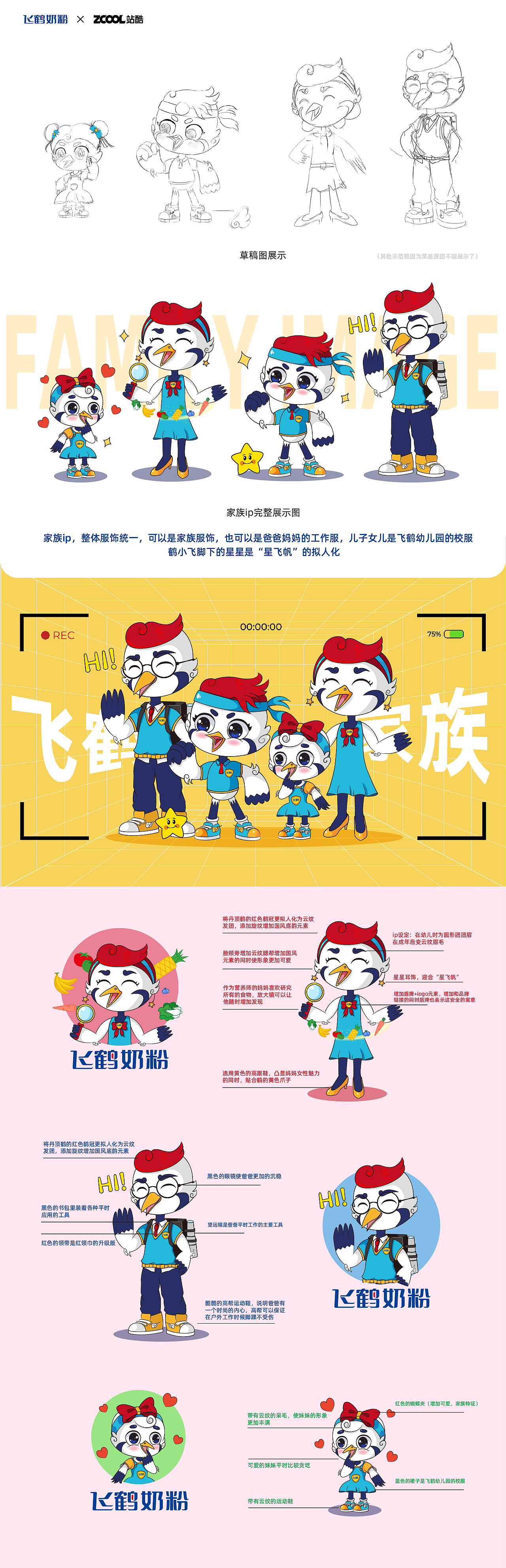 飞鹤IP家族大合照（图ZMzM4MjEwNzg0） - IP形象 - 站酷设计师乐乐的大飞机原创素材 - 站酷ZCOOL