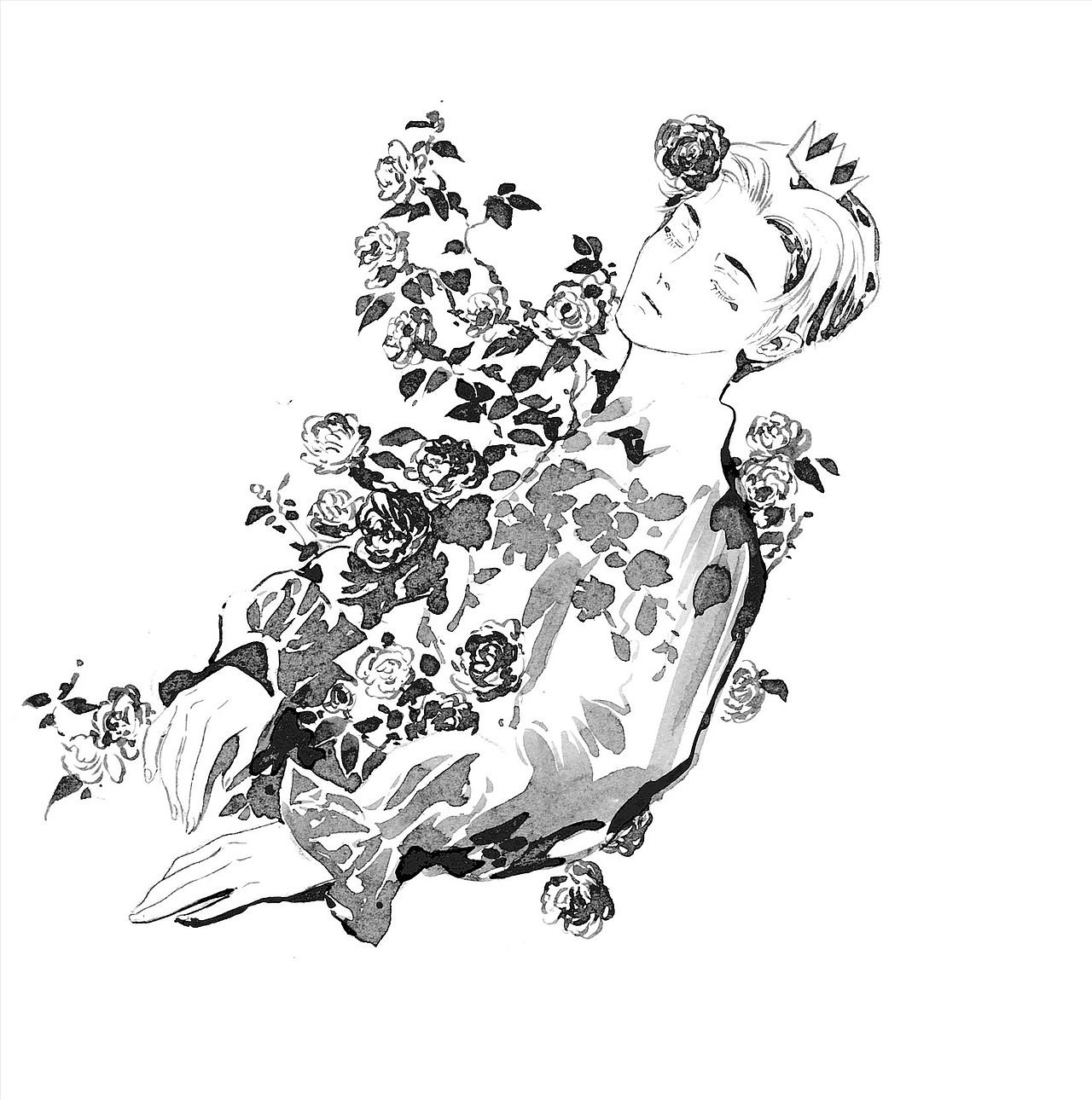 水墨现代风签绘（图ZMzQ2OTM1MzI0） - 艺术插画 - 站酷设计师手绘画师木南原创素材 - 站酷ZCOOL