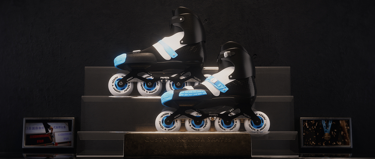自由式轮滑——花式刹停轮滑鞋（图ZMzQ3NzEzMzQ0） - 鞋履设计 - 站酷设计师Elementalspirit原创素材 - 站酷ZCOOL