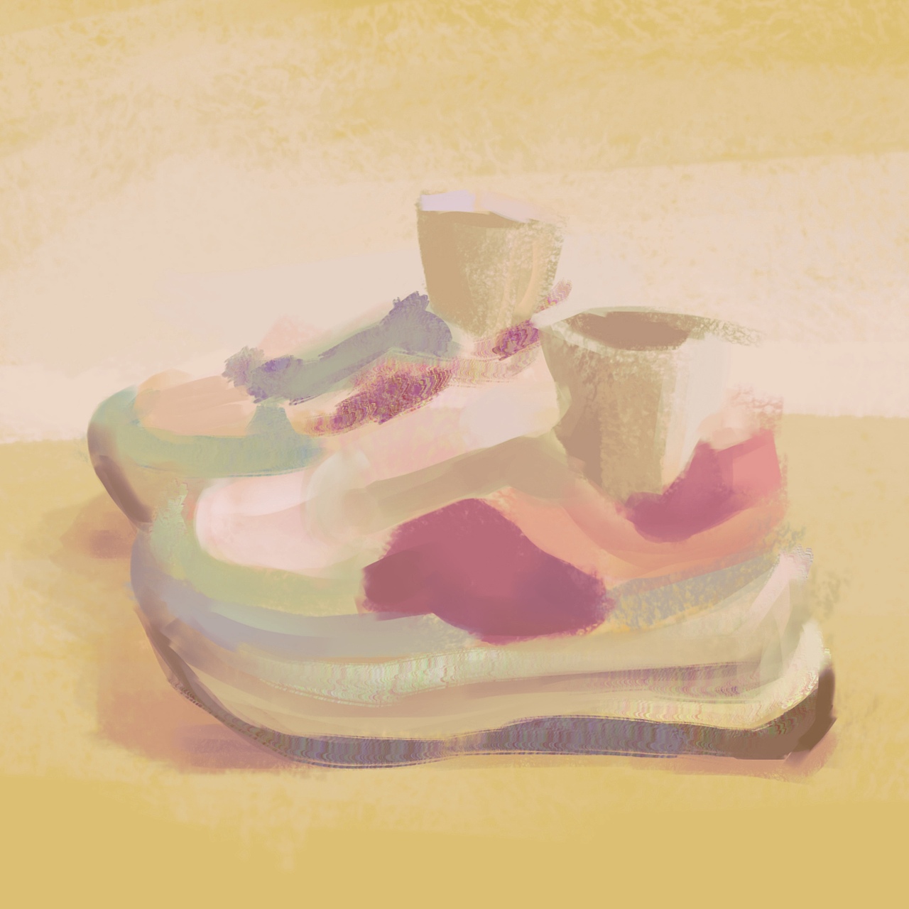 画一双粉色运动鞋👟（图ZMzI3Nzk4NDAw） - 创作习作 - 站酷设计师青梅酱原创素材 - 站酷ZCOOL
