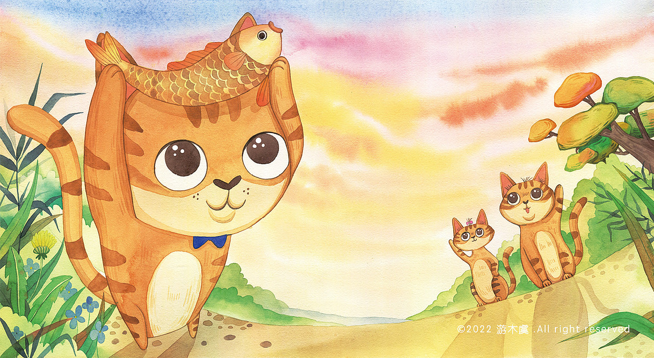 【绘本】小猫钓鱼