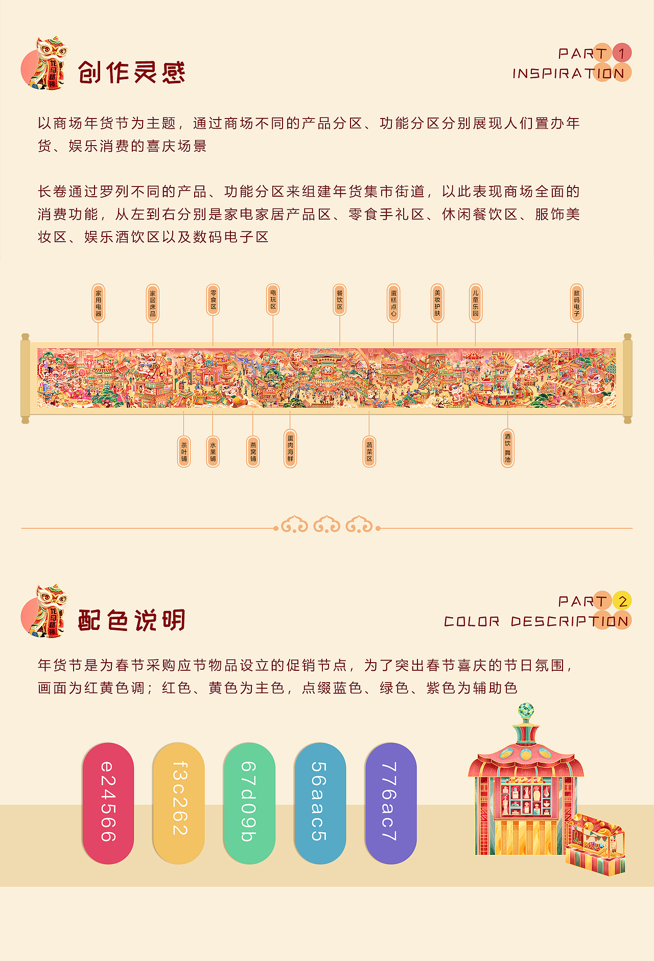 2024龙年《商场年货节》| 年货节商场大促插画长卷（图ZMzYwNjc5MDcy） - 商业插画 - 站酷设计师娜波贝斯nabobess原创素材 - 站酷ZCOOL