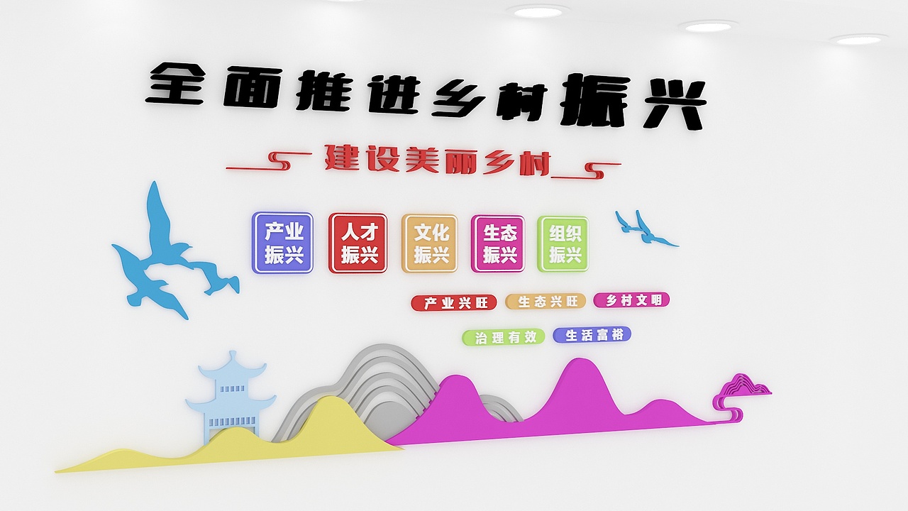 乡村振兴文化墙建设美丽乡村