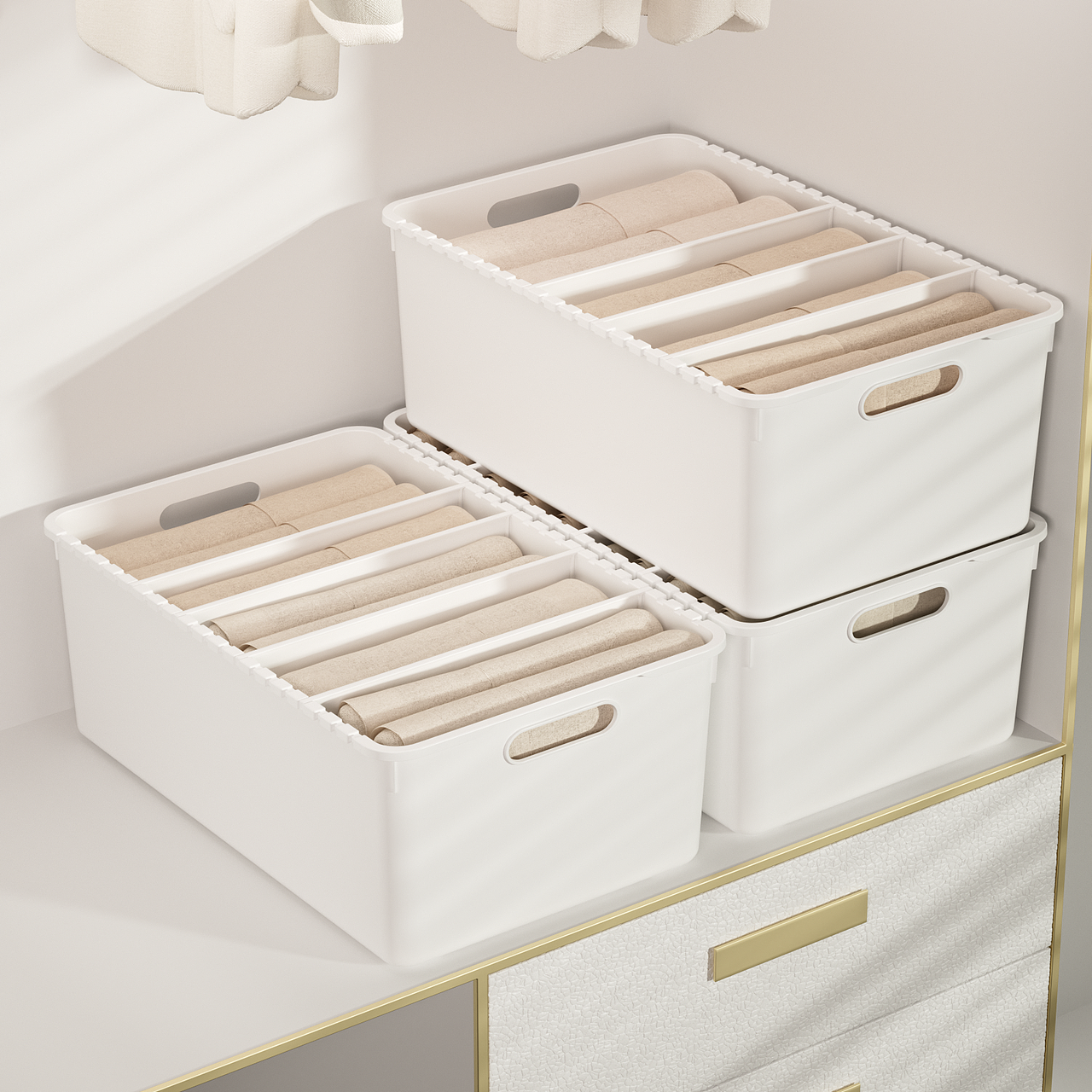 收纳类目-隔板收纳箱建模渲染