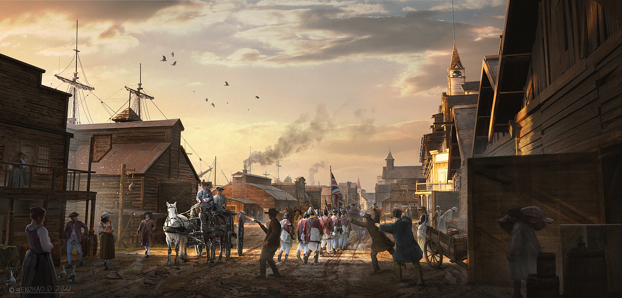 《波士顿倾茶事件》概念设计