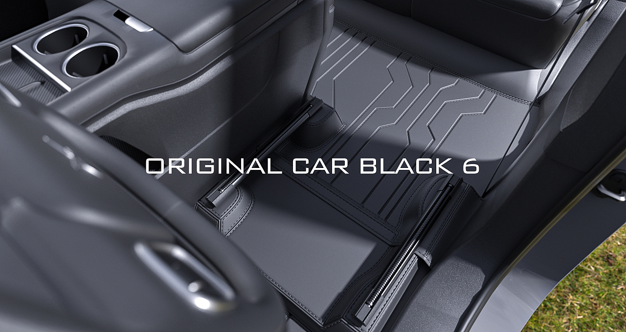 小鹏G6-双针明线汽车脚垫-建模渲染