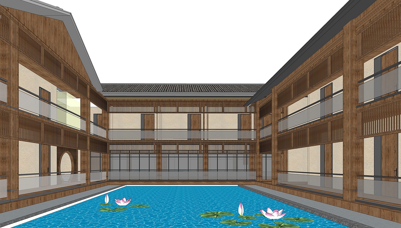 卧龙居民宿SU模型下载