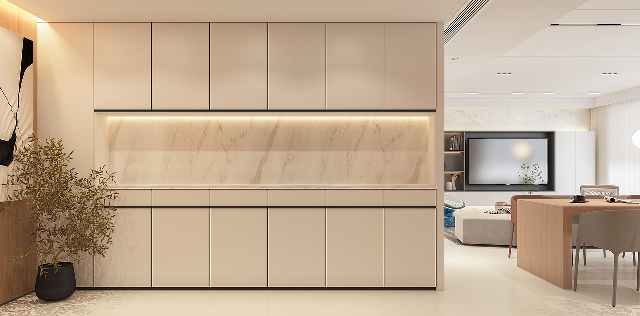 170m²商品住宅改造|住宅空间|现代极简（图ZMzMzNTQ5NjIw） - 酒店餐饮设计 - 站酷设计师设计师Hobo原创素材 - 站酷ZCOOL