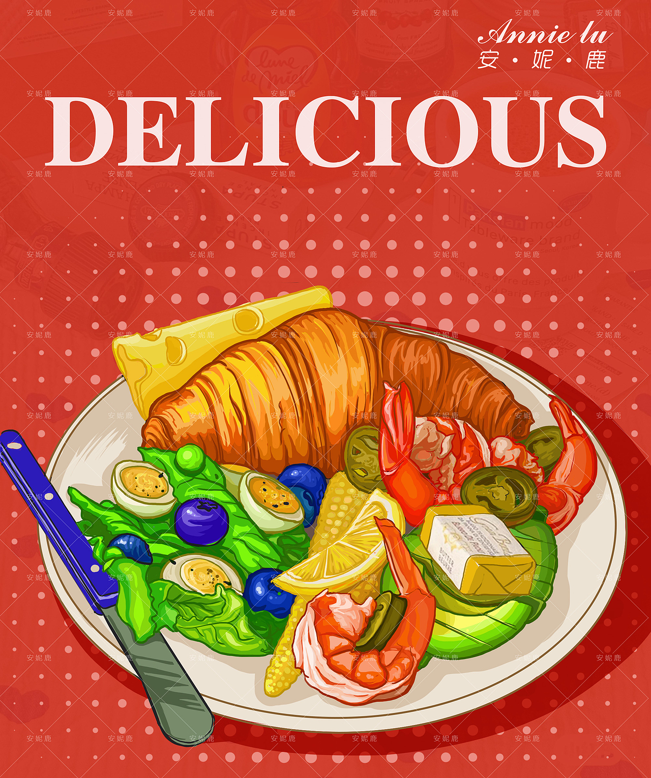 美食线稿风插画-看得见的美味早餐（图ZMzM1MjU1MTcy） - 商业插画 - 站酷设计师安妮小鹿原创素材 - 站酷ZCOOL