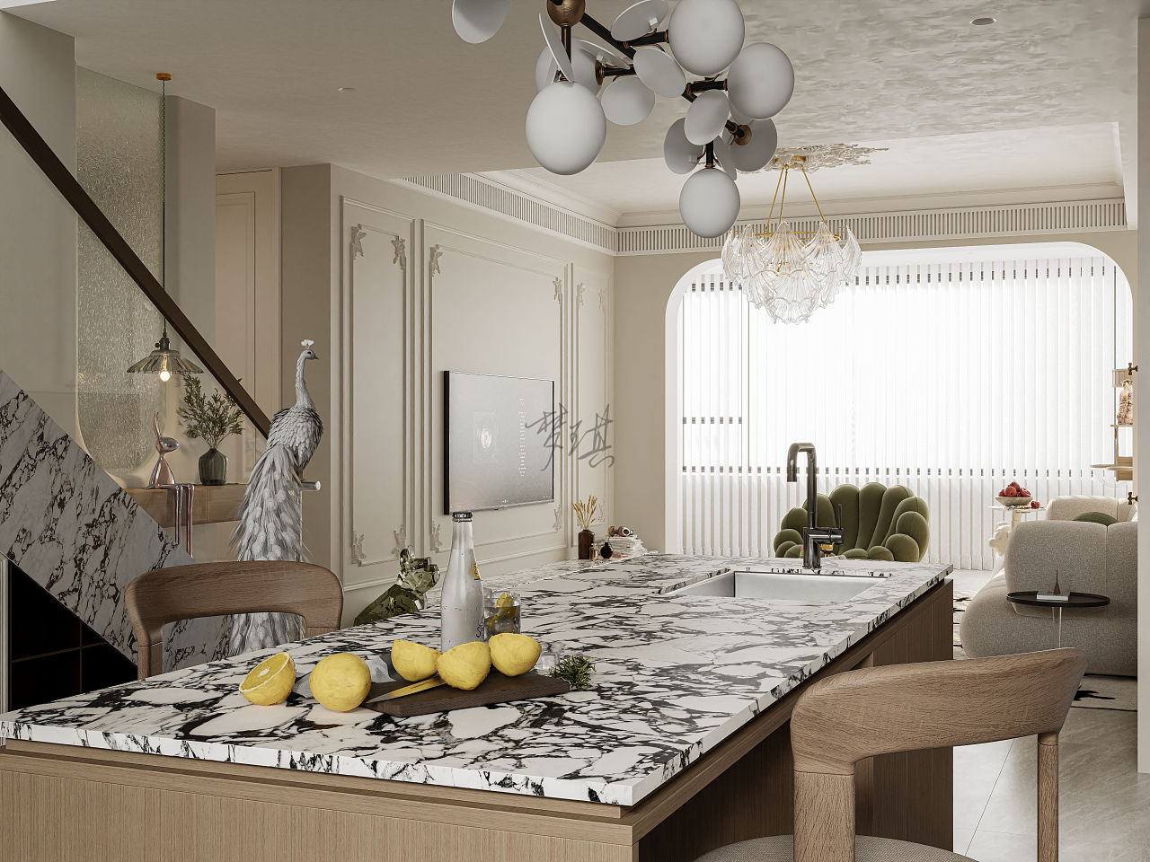 家装/奶油法式效果图案例