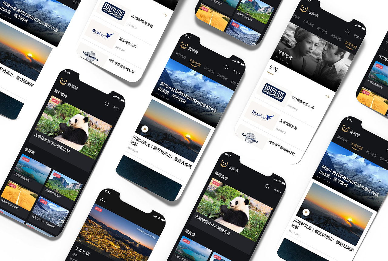 作品集APP网站后台平面
