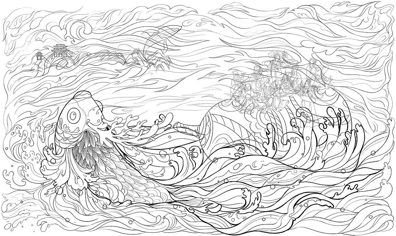 海鲜礼盒插画-中茂海鲜、海鲜港