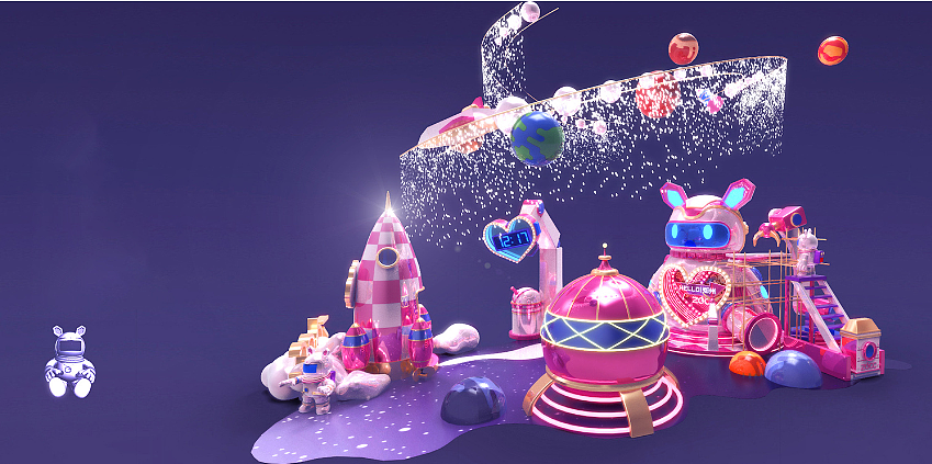 赛博朋克开业美陈设计