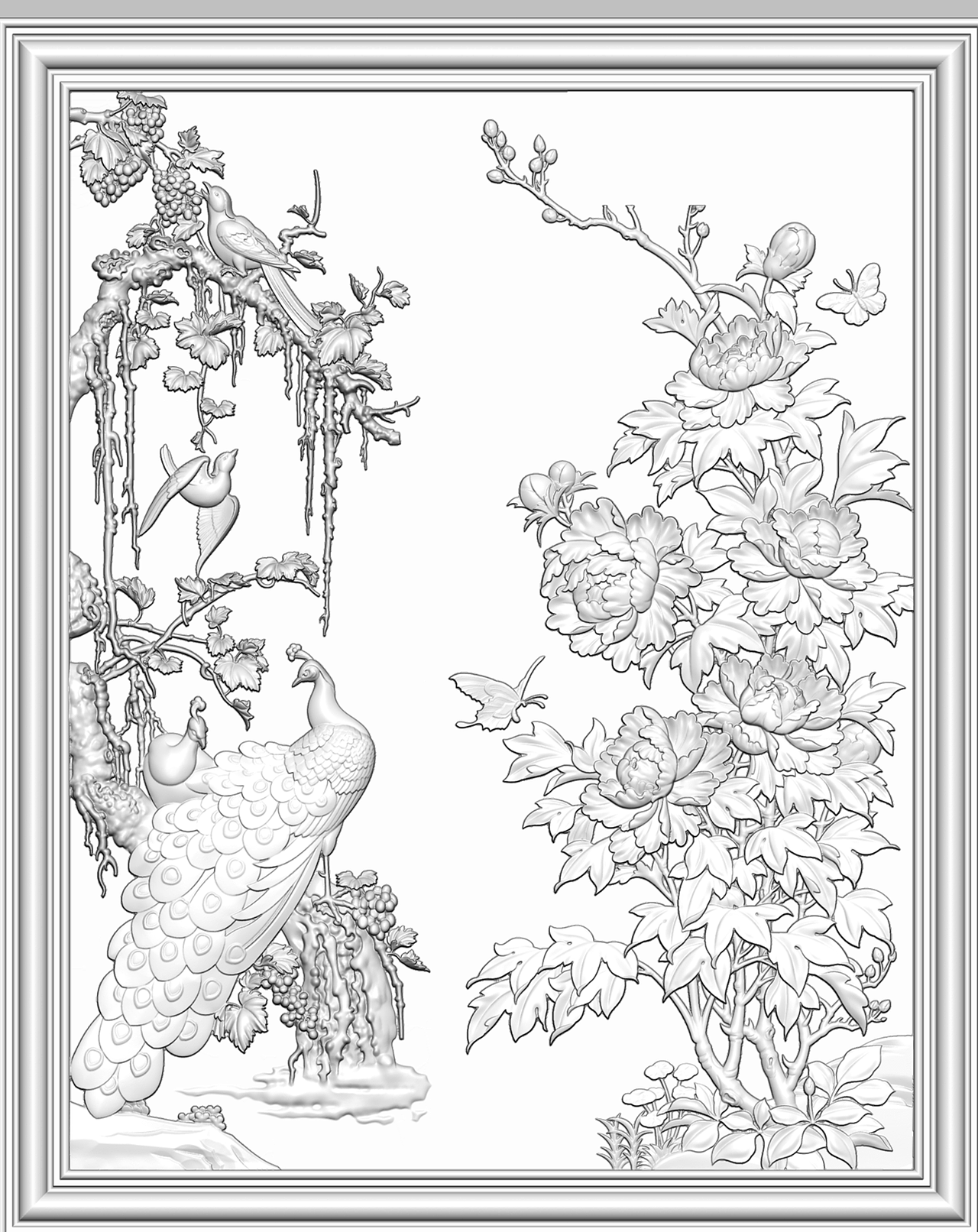 浮雕3D建模 三维造型可用在CNC加工 各类产品设计