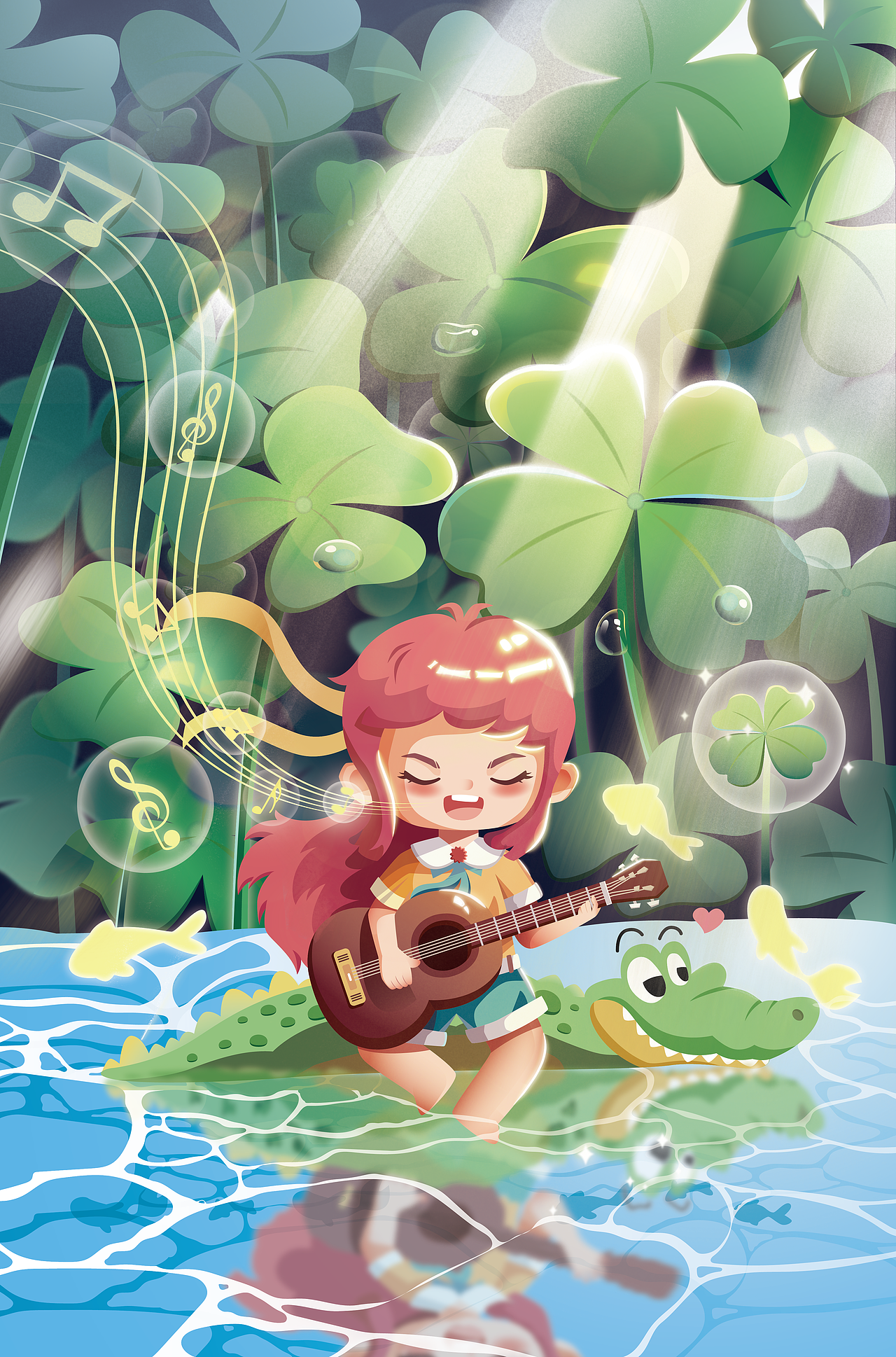 春天正好，樱花盛开（图ZMjk3MzAxNTg0） - 儿童插画 - 站酷设计师agunnnn原创素材 - 站酷ZCOOL