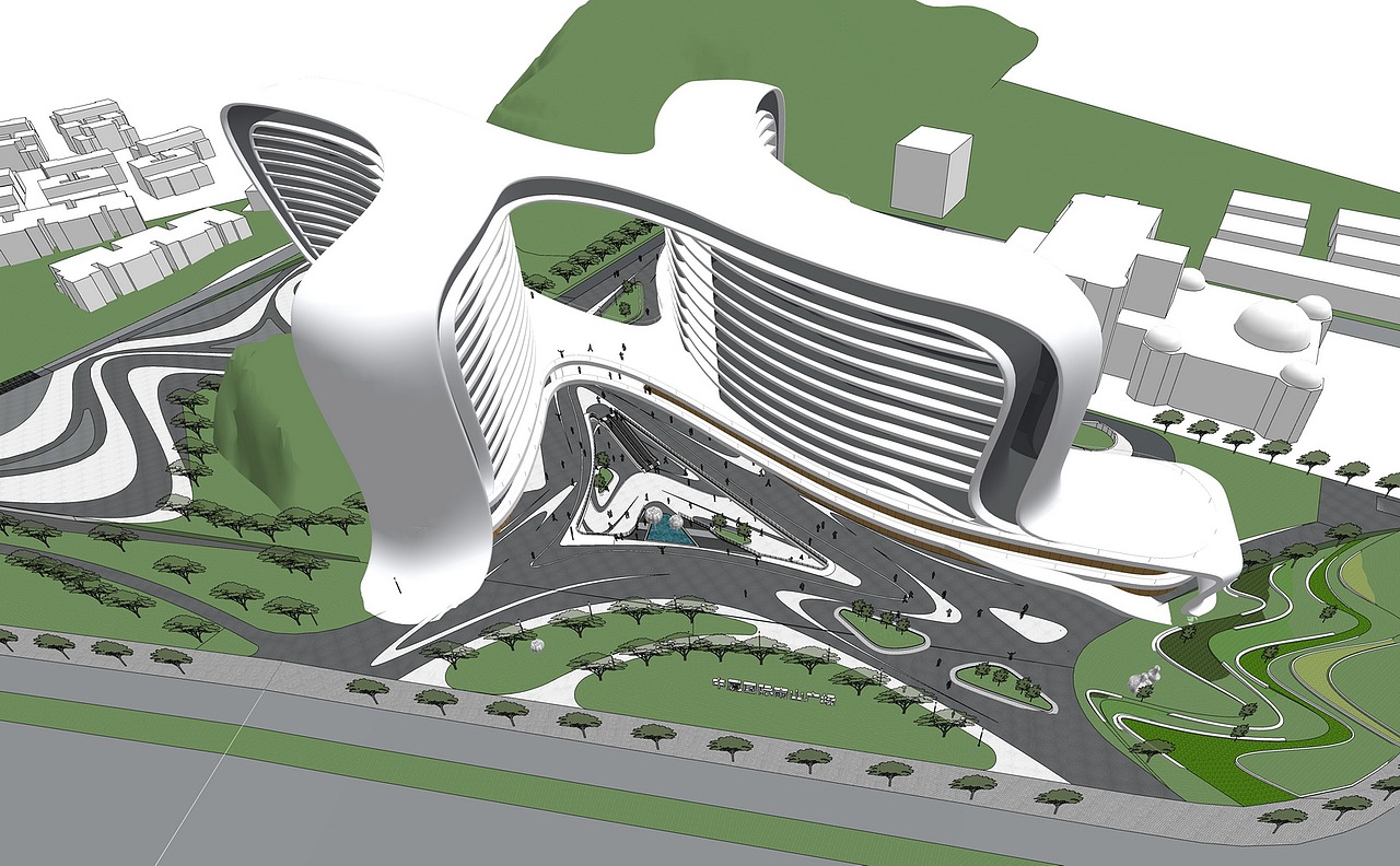 中厦国际南山广场SU模型下载