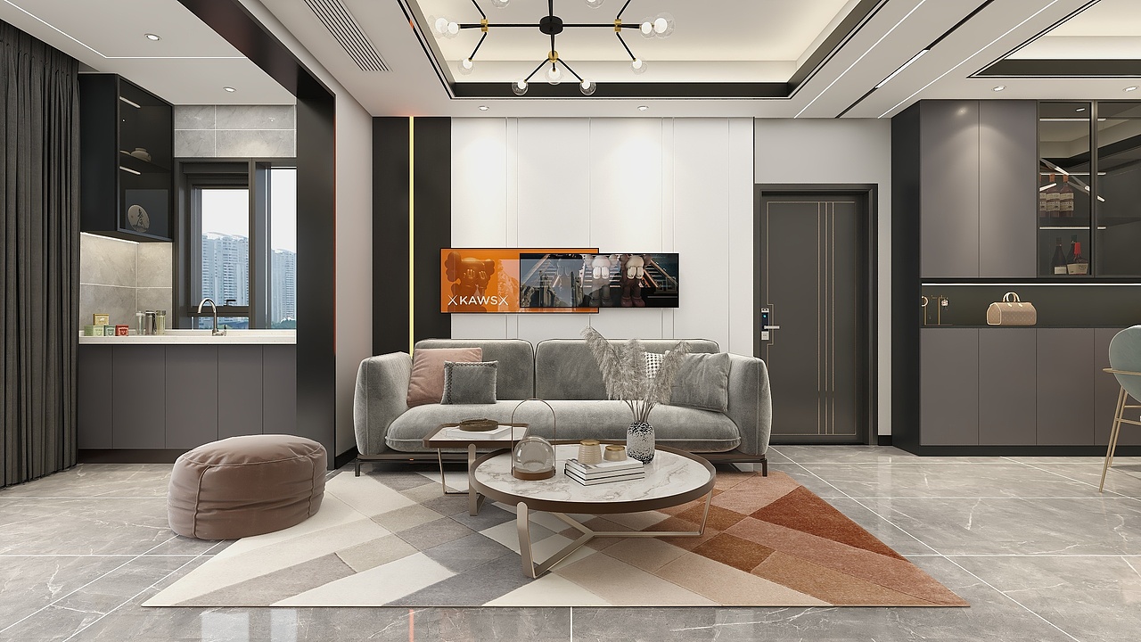 云南楚雄翡翠华府(100平方现代简约三居室)