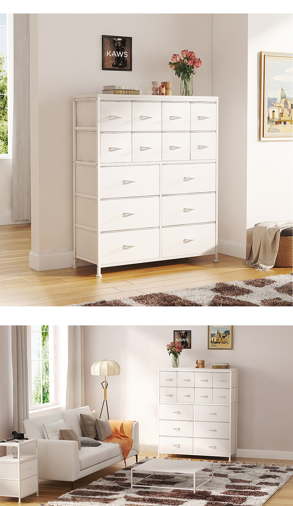 亚马逊柜子建模渲染A+主图设计