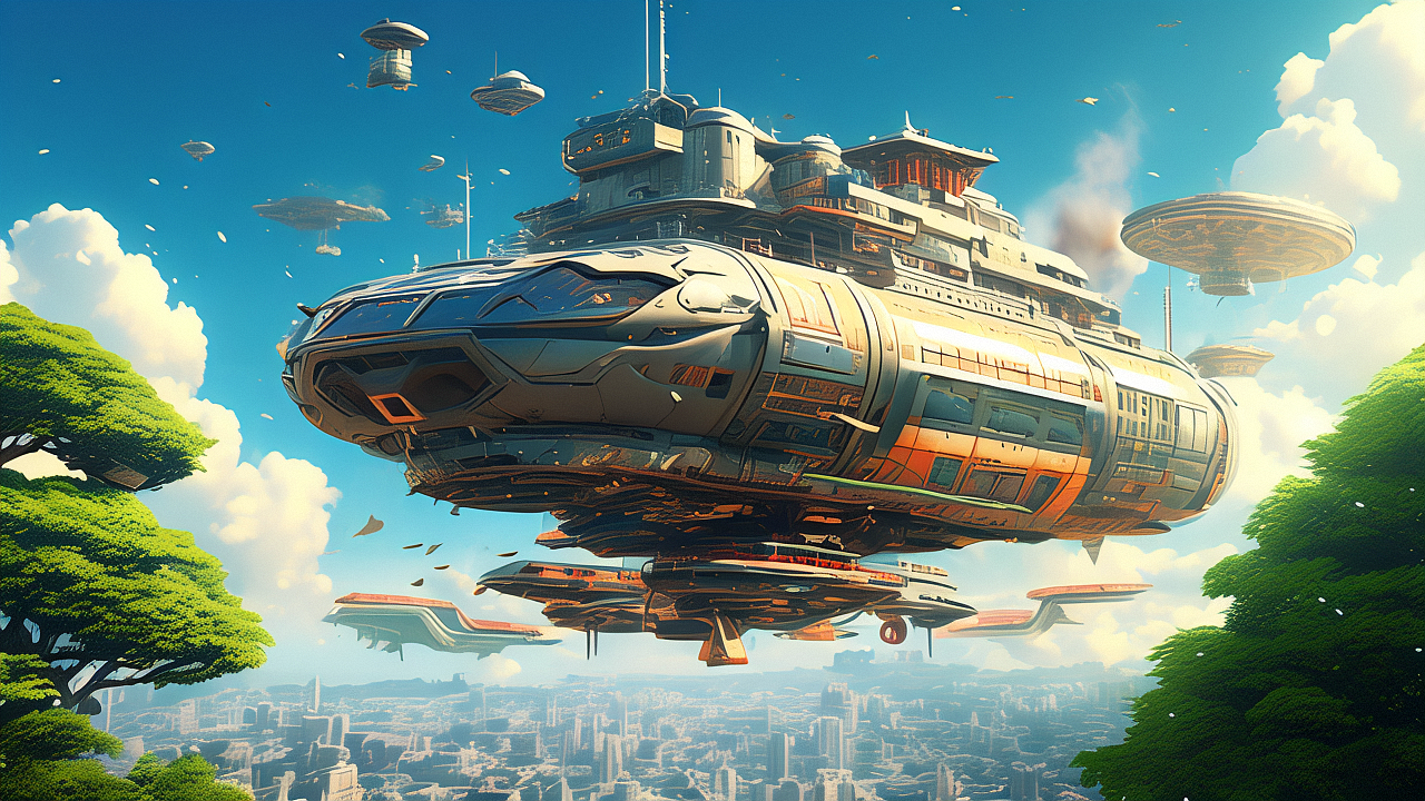 飞船成了我们出行的交通工具