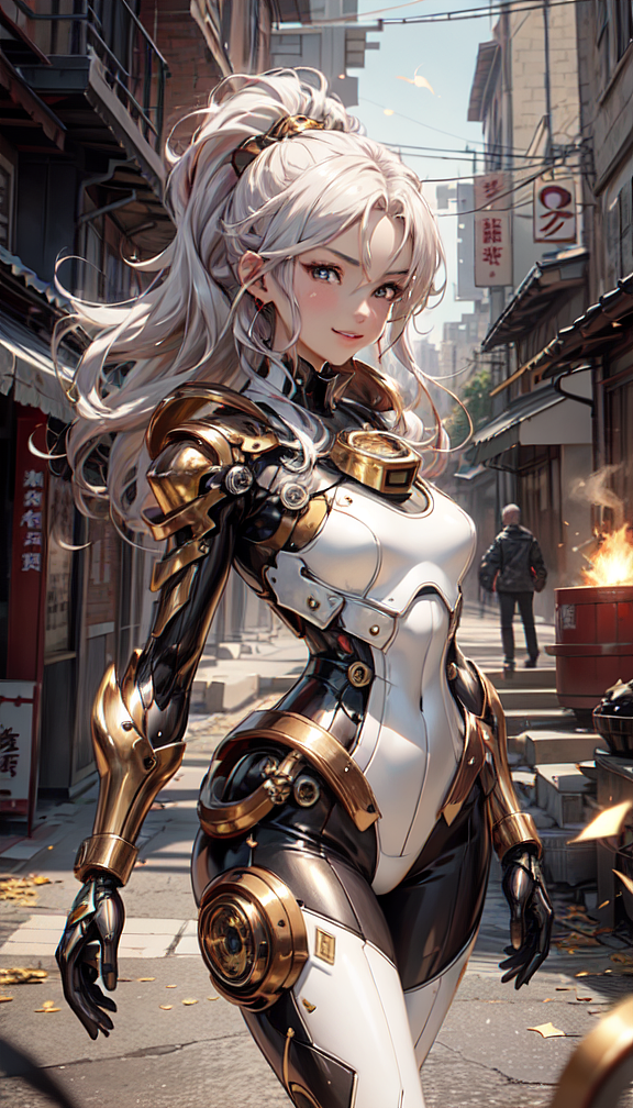 长发圣斗士|金黄色的黄金盔甲|性感可爱长发被大风吹起（图ZMzQ3ODQ1MzQ0） - AI作品 - 站酷设计师敖伟壕原创素材 - 站酷ZCOOL