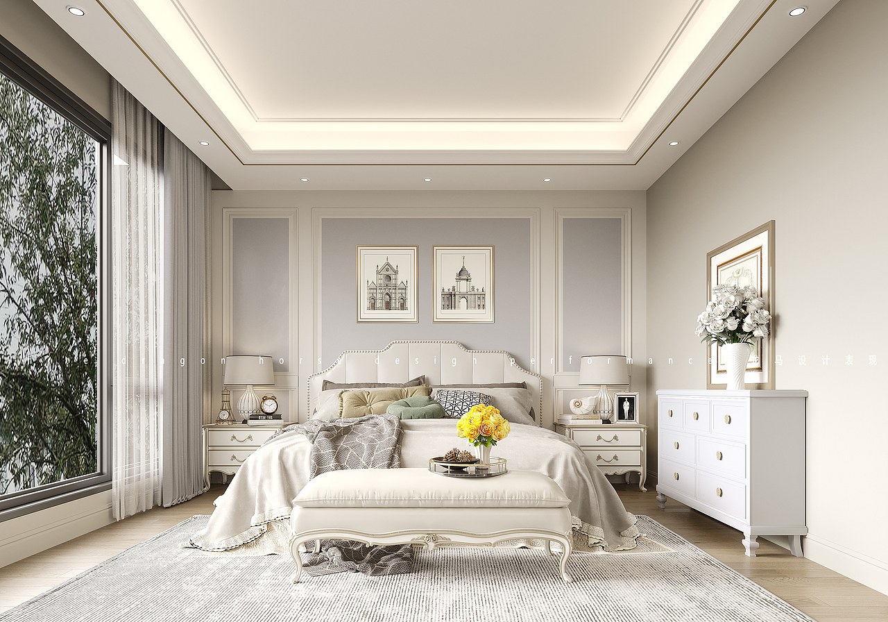 法式风格——白龙马效果图