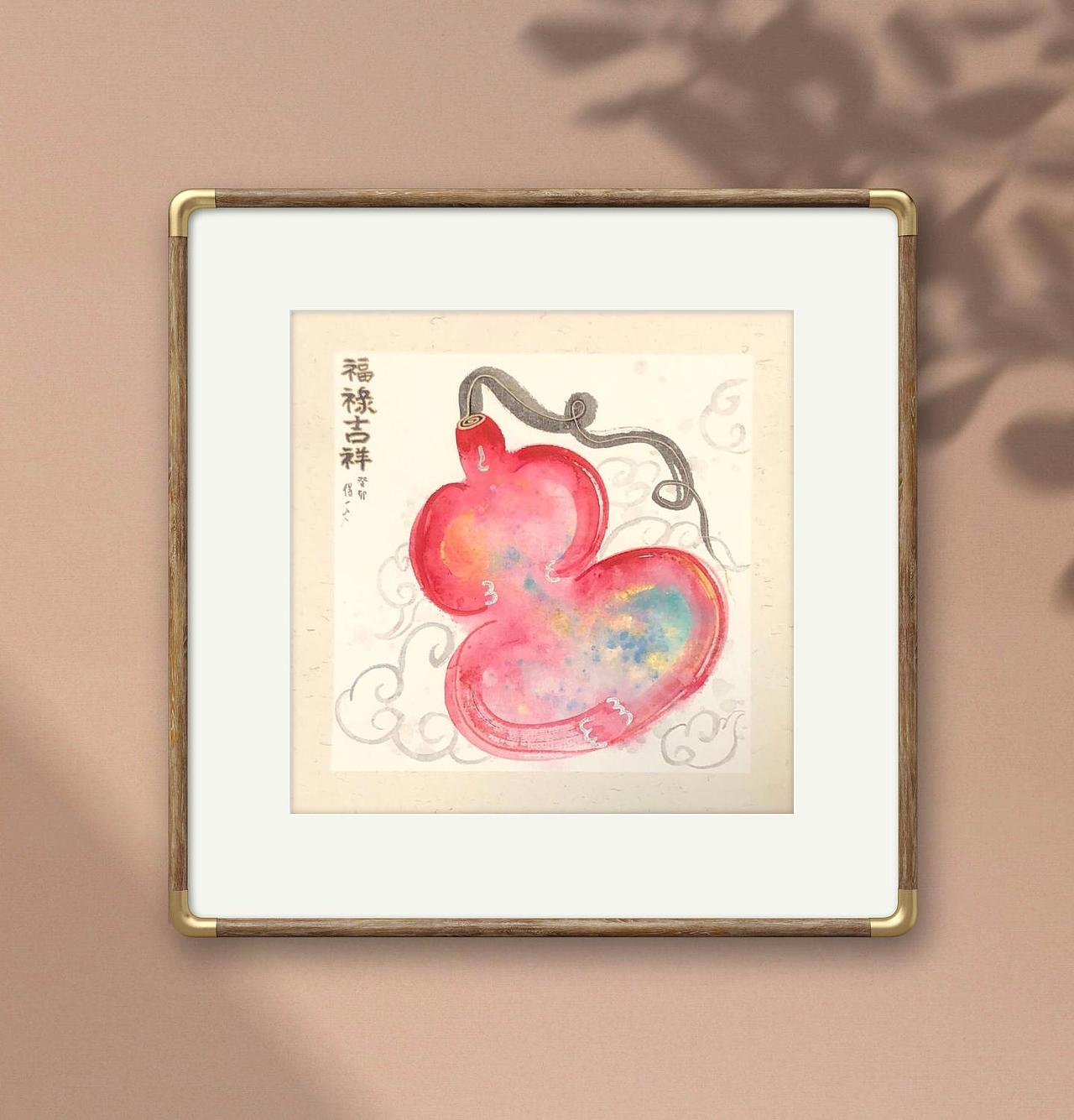 2023水墨中國系列——《葫蘆》（圖ZMzMwNTIyNTc2） - 藝術(shù)插畫 - 站酷設(shè)計師風(fēng)蓮原創(chuàng)素材 - 站酷ZCOOL