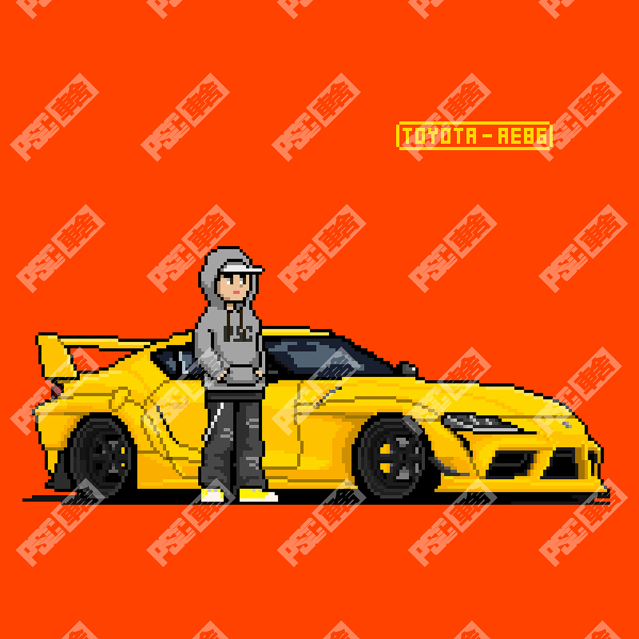 像素插画：改装车PSC PIXEL（图ZMzAyOTkxMTM2） - 像素画 - 站酷设计师PSCwehonlau原创素材 - 站酷ZCOOL