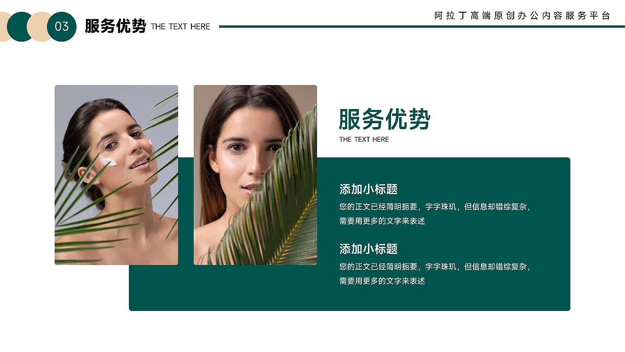 免费PPT模板!画册风美妆美容化妆护肤皮肤管理PPT