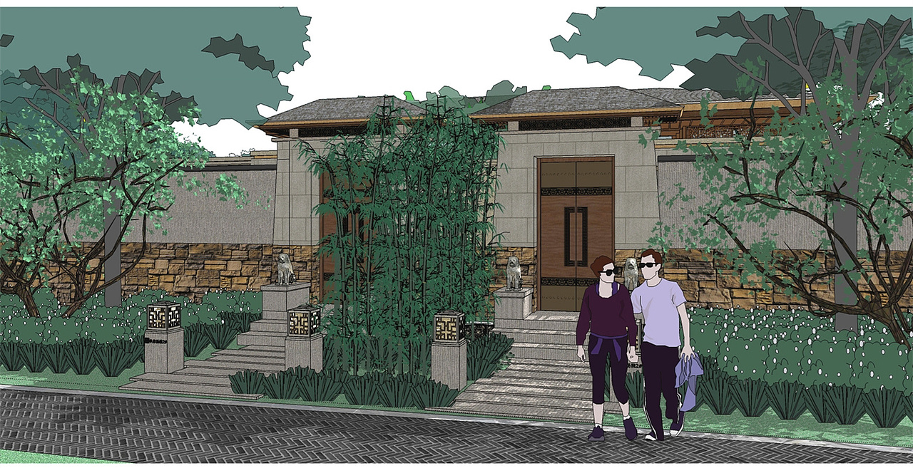 固安牛驼极品温泉酒店项目效果图|当代景观规划