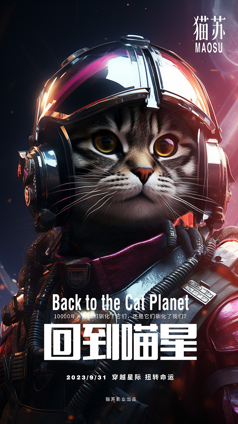 “回到喵星”概念海报设计（图ZMzUwMzAyMTc2） - 海报 - 站酷设计师MAO猫苏SU原创素材 - 站酷ZCOOL