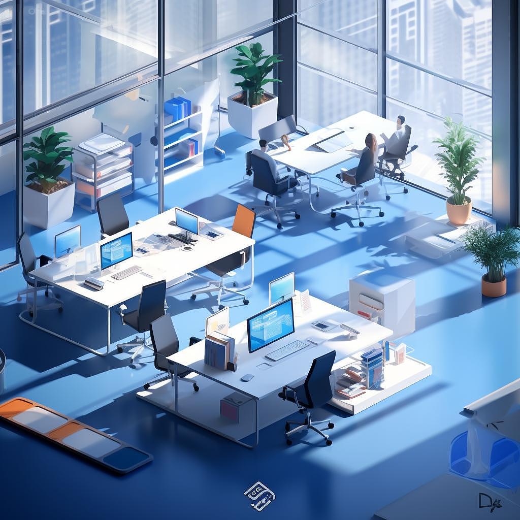 AI绘画科技感图标、背景素材