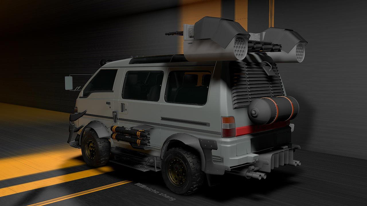 1986delica starwagon得利卡改装火力武装版van旅行车