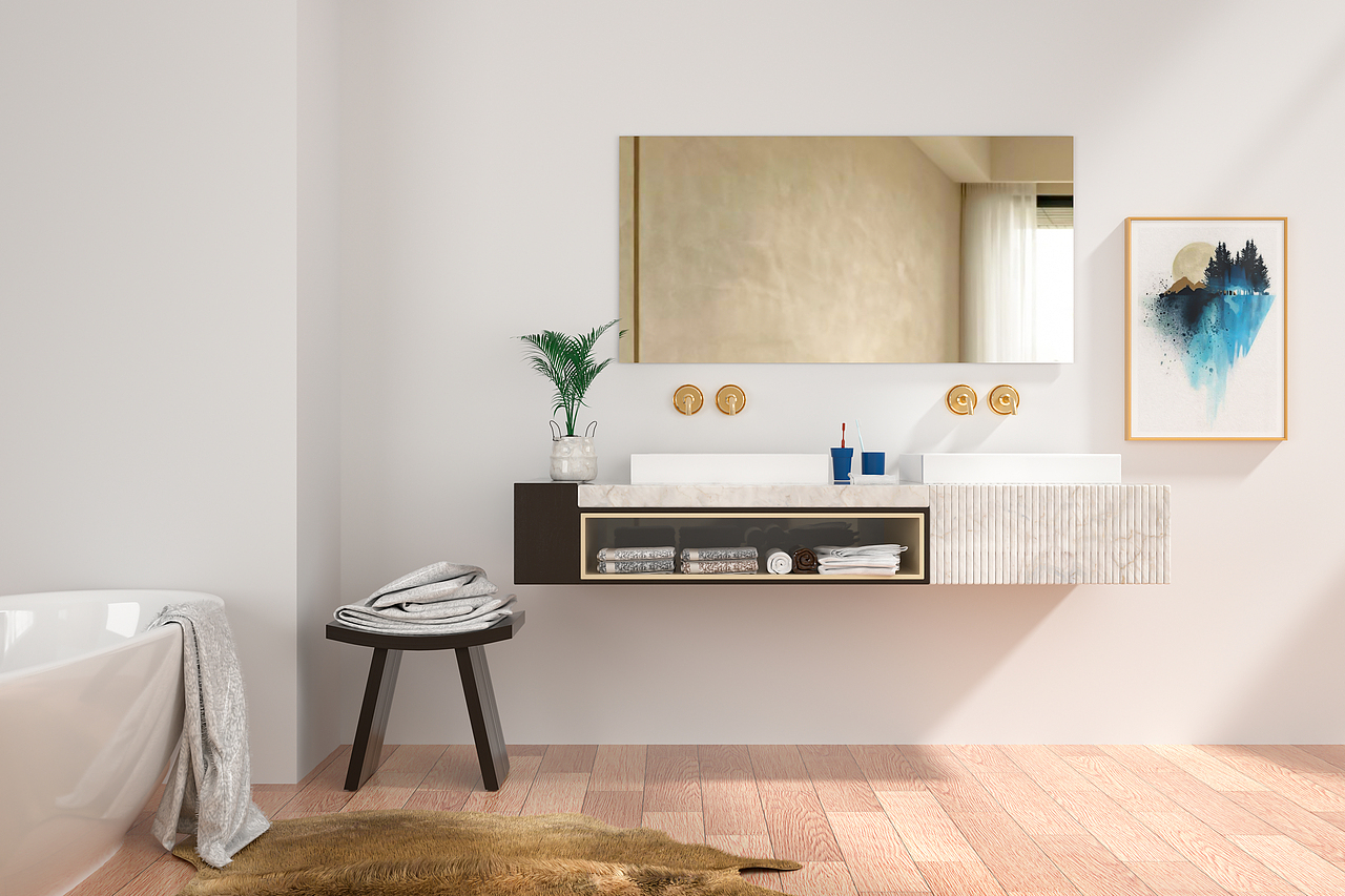 c4d 场景图三维渲染 全身镜