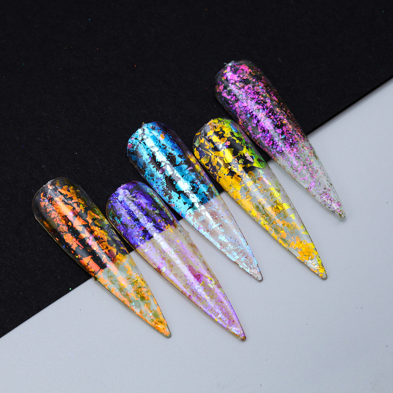 变色龙粉末有色粗片彩妆拍摄